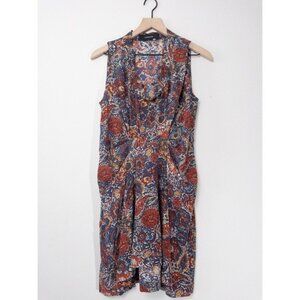 NEW Thakoon Silk Paisley Pleated Sleeveless Dress 6 Cocktail